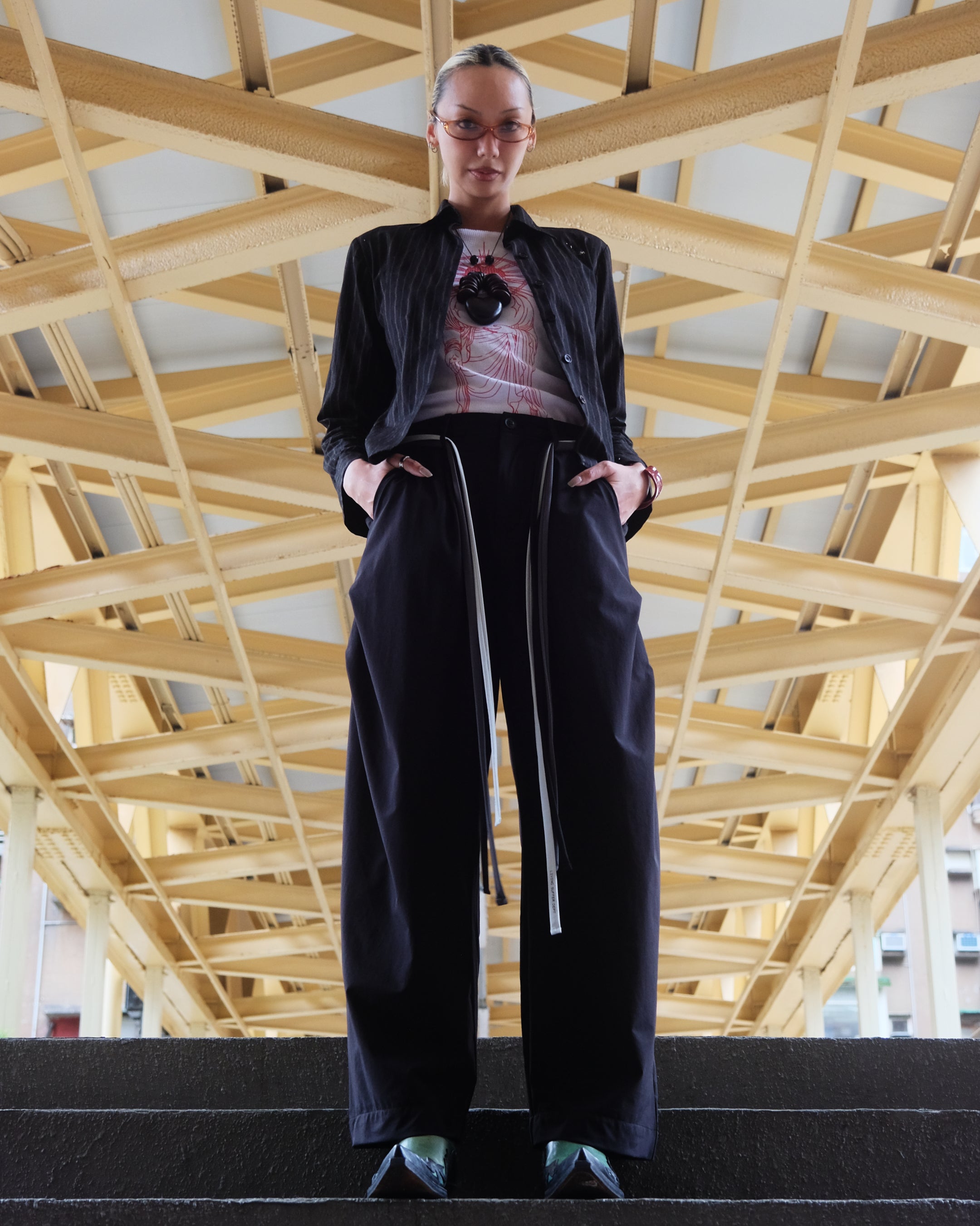 Side Pleat Cocoon Trousers