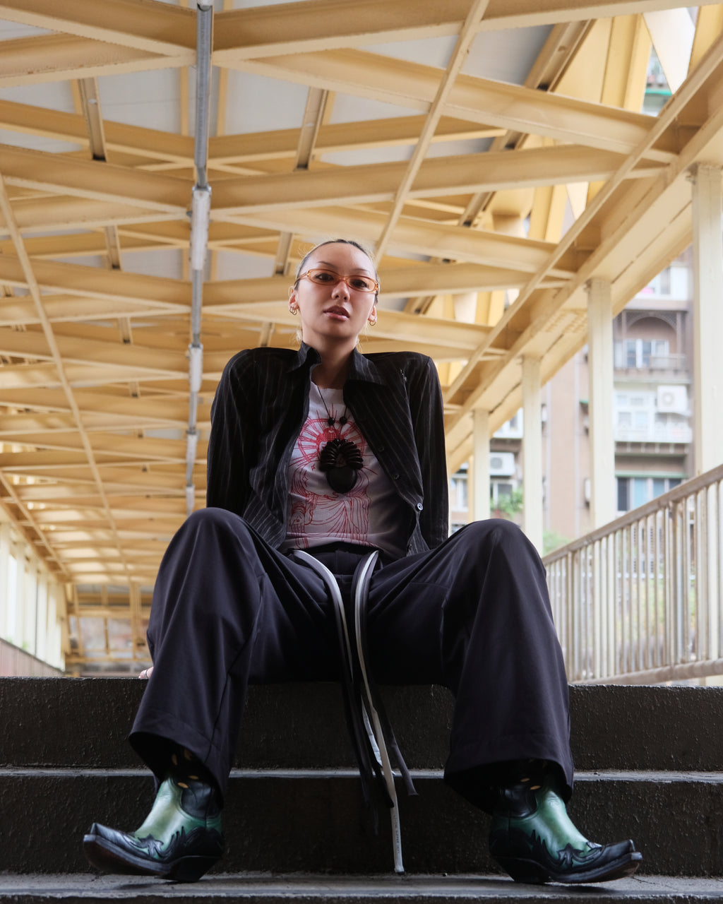 Side Pleat Cocoon Trousers