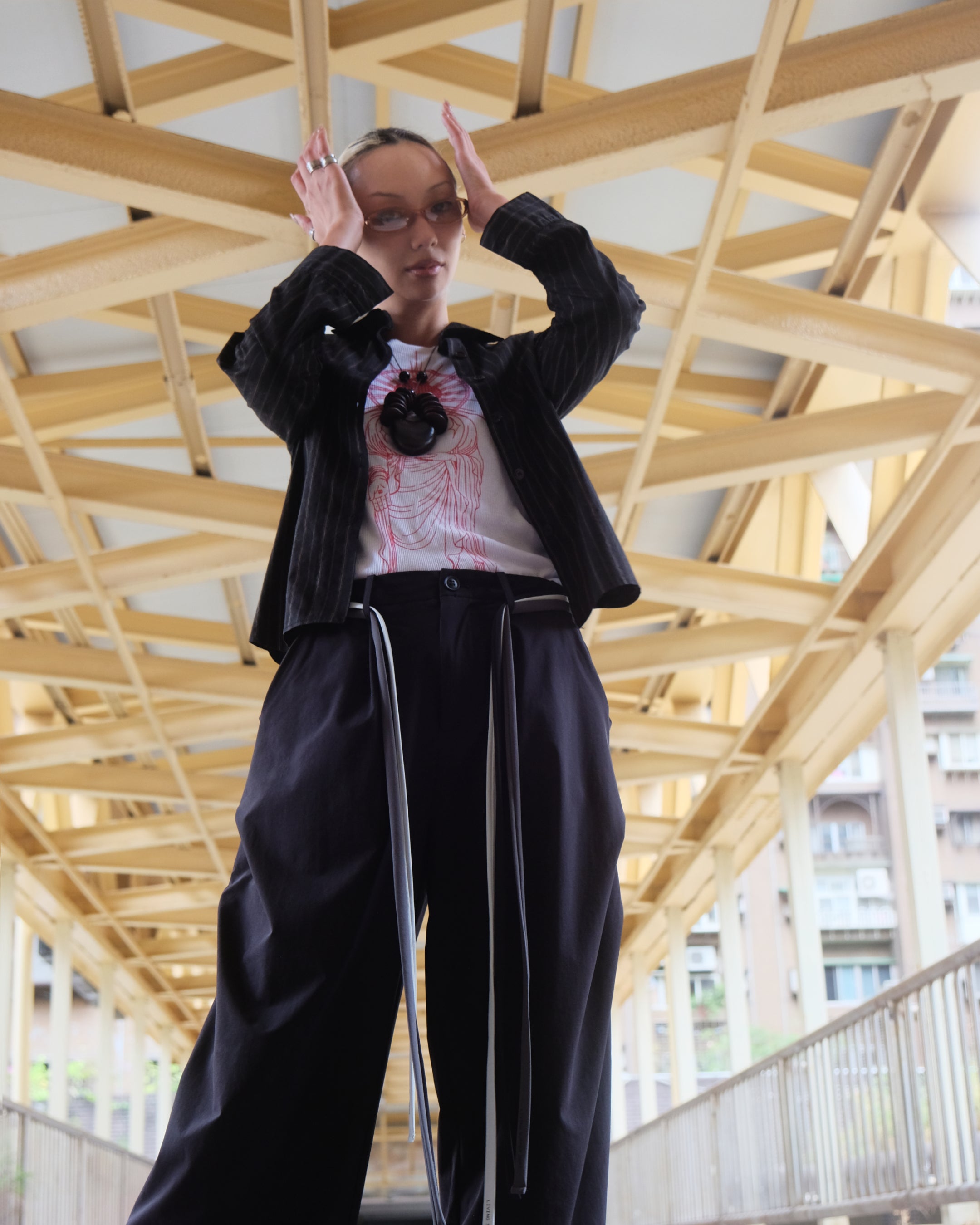 Side Pleat Cocoon Trousers