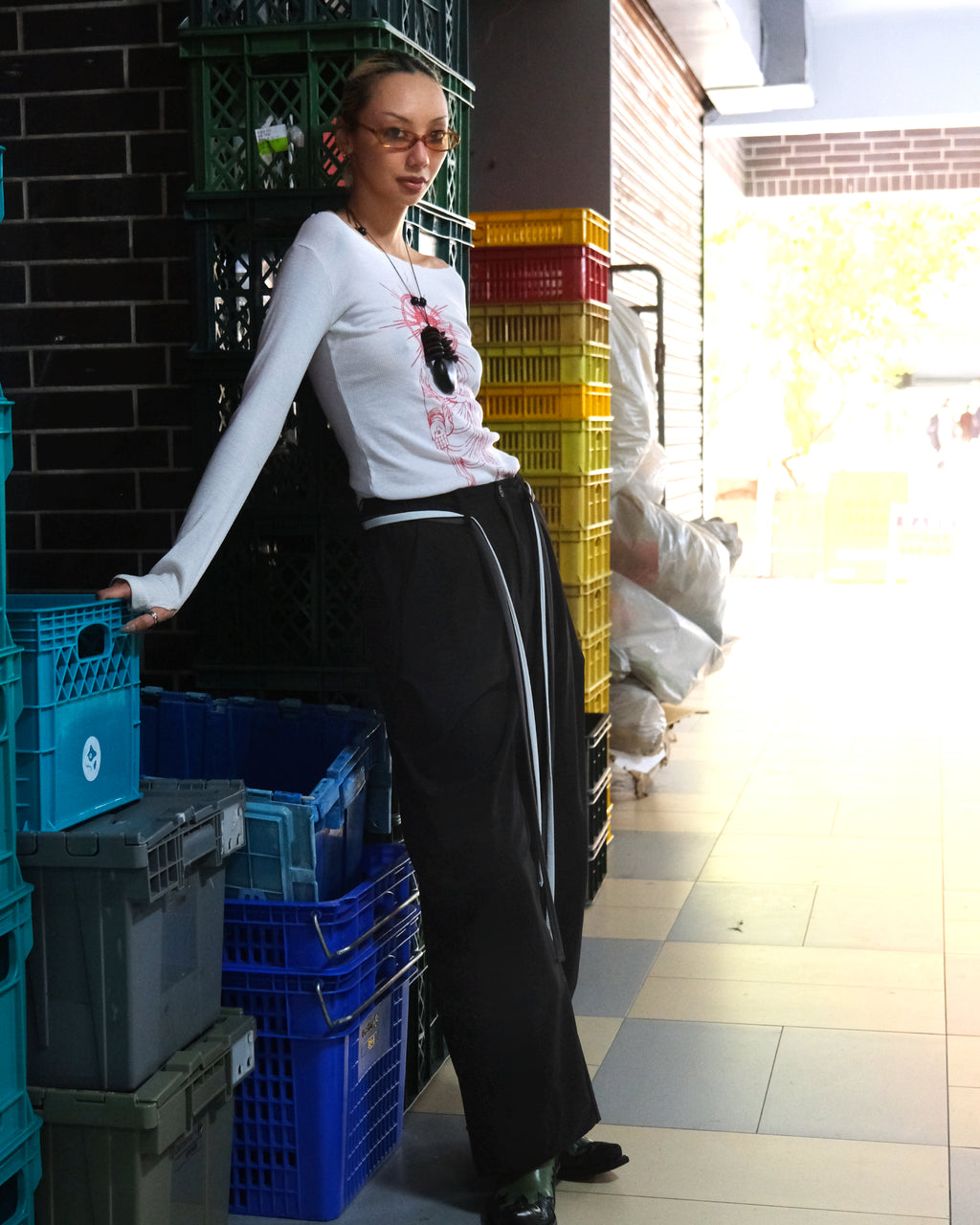 Side Pleat Cocoon Trousers