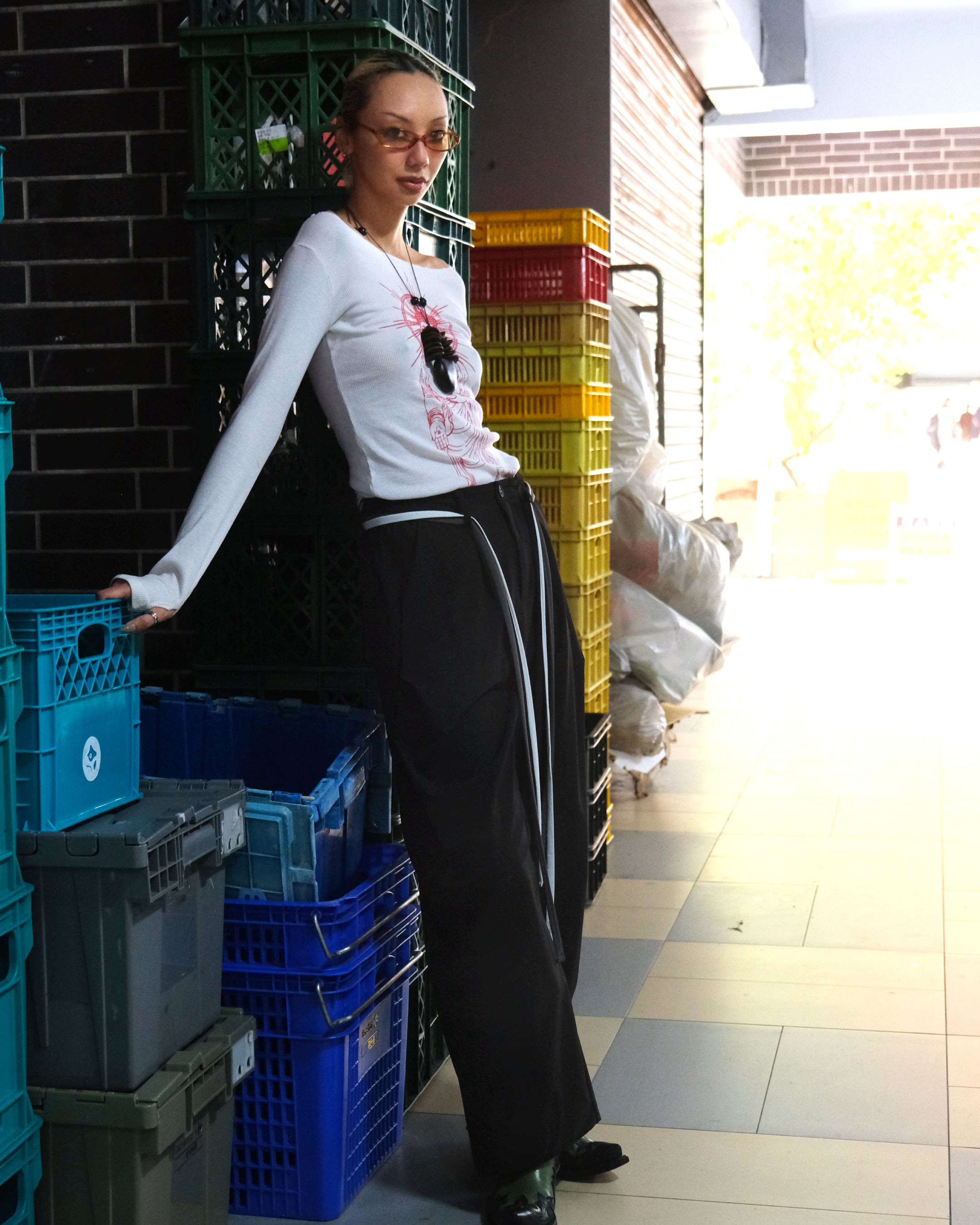 Side Pleat Cocoon Trousers